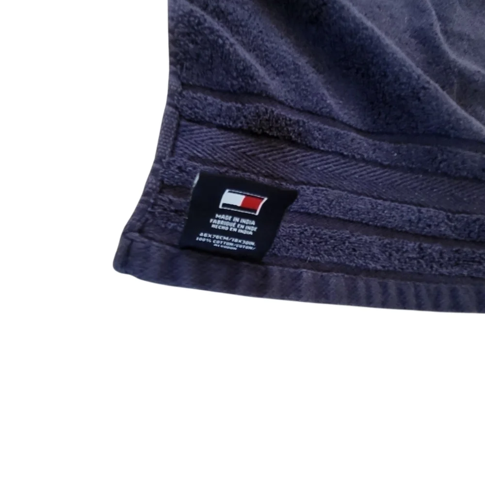 Tommy Hilfiger Navy Blue 18x30 Hand Towel - 100% Cotton